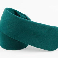 Solid Teal Cotton Skinny Tie